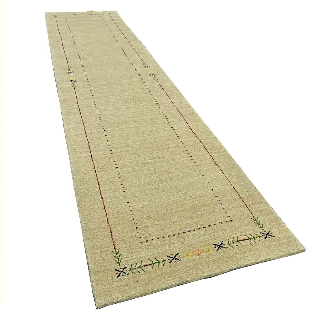 Whispering Threads Handloom Wool Runner.