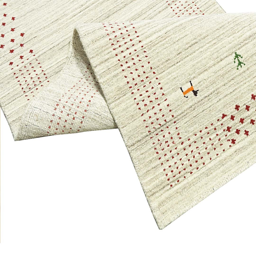 Whispering Threads Handloom Wool Runner.