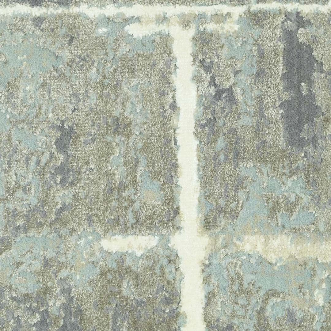 Handknotted Wool/Viscose Rug.