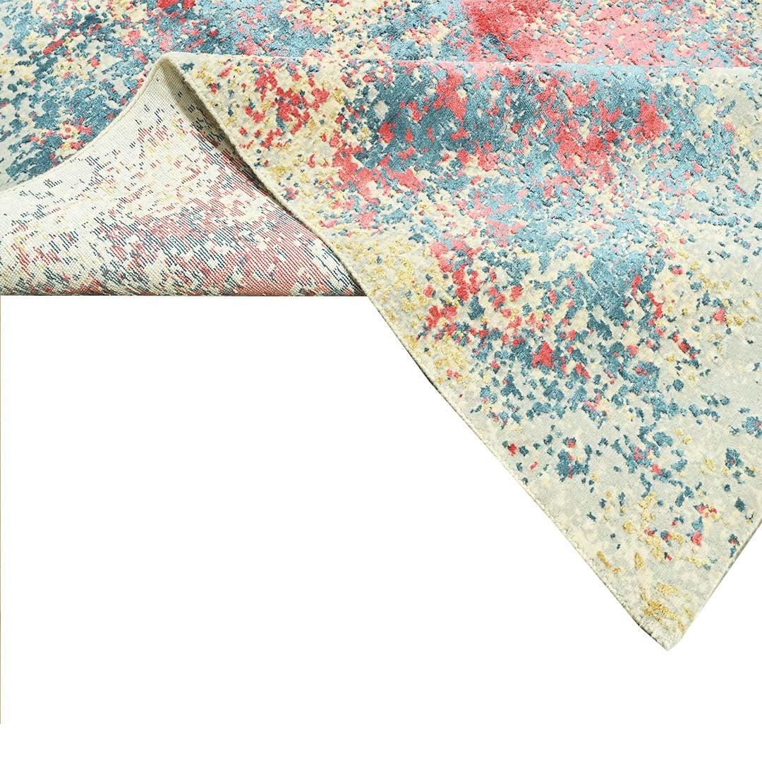 Handknotted Wool/Viscose Rug.