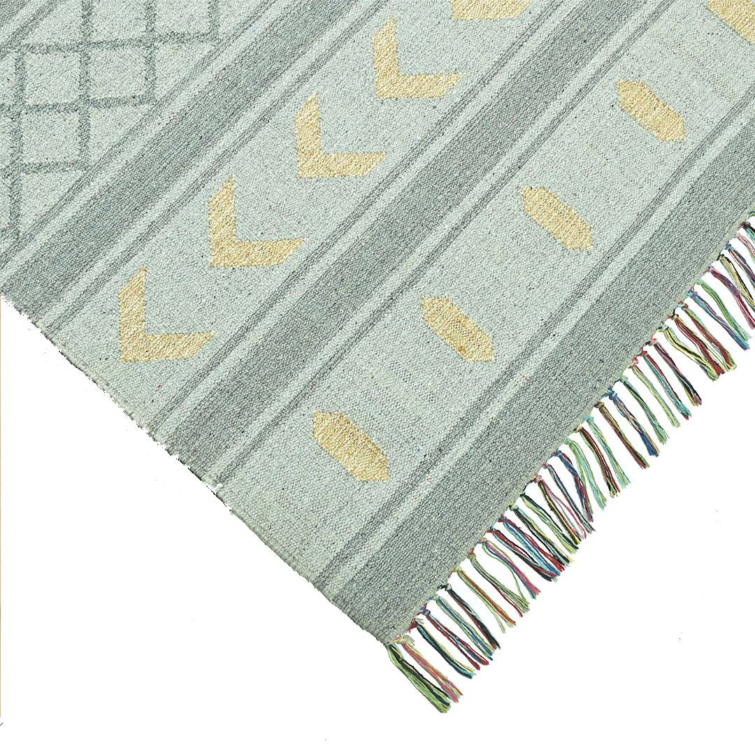Harmony In Hues Handknotted  Cotton Flat Weave.