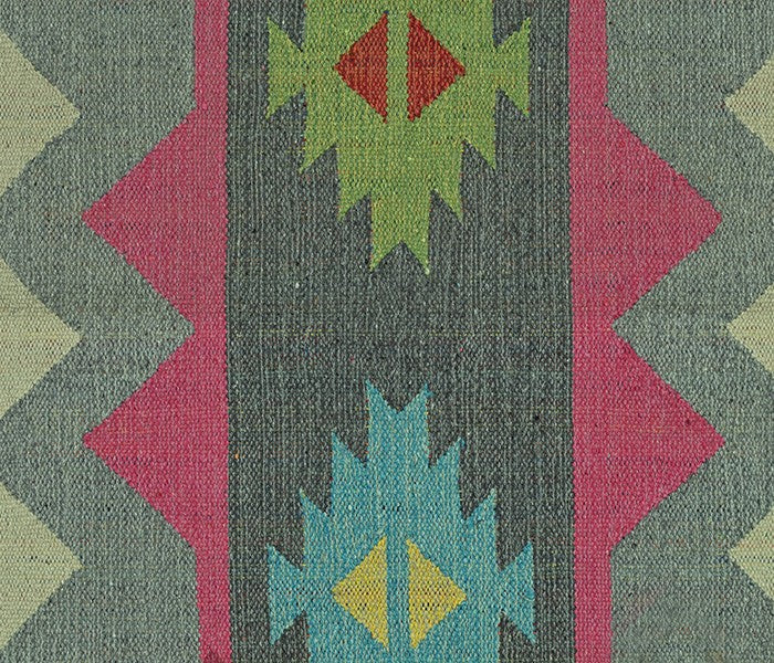 Harmony In Hues Handknotted Cotton Flat Weave.