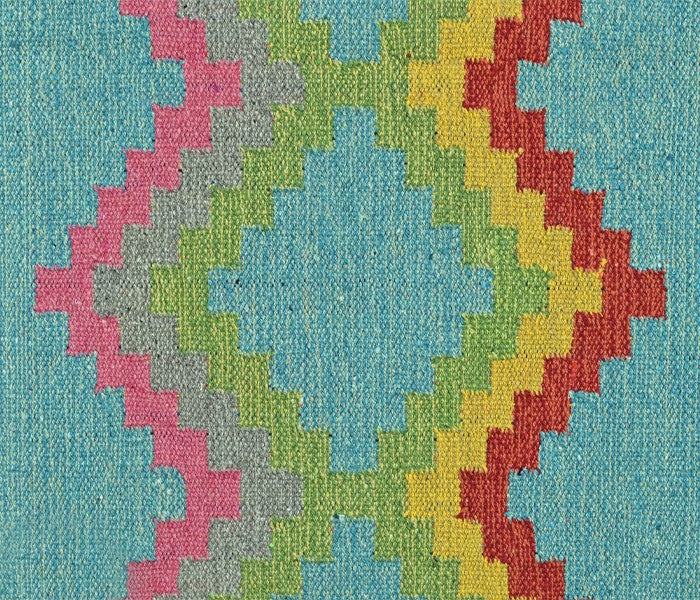 Harmony In Hues Handknotted  Cotton Flat Weave.