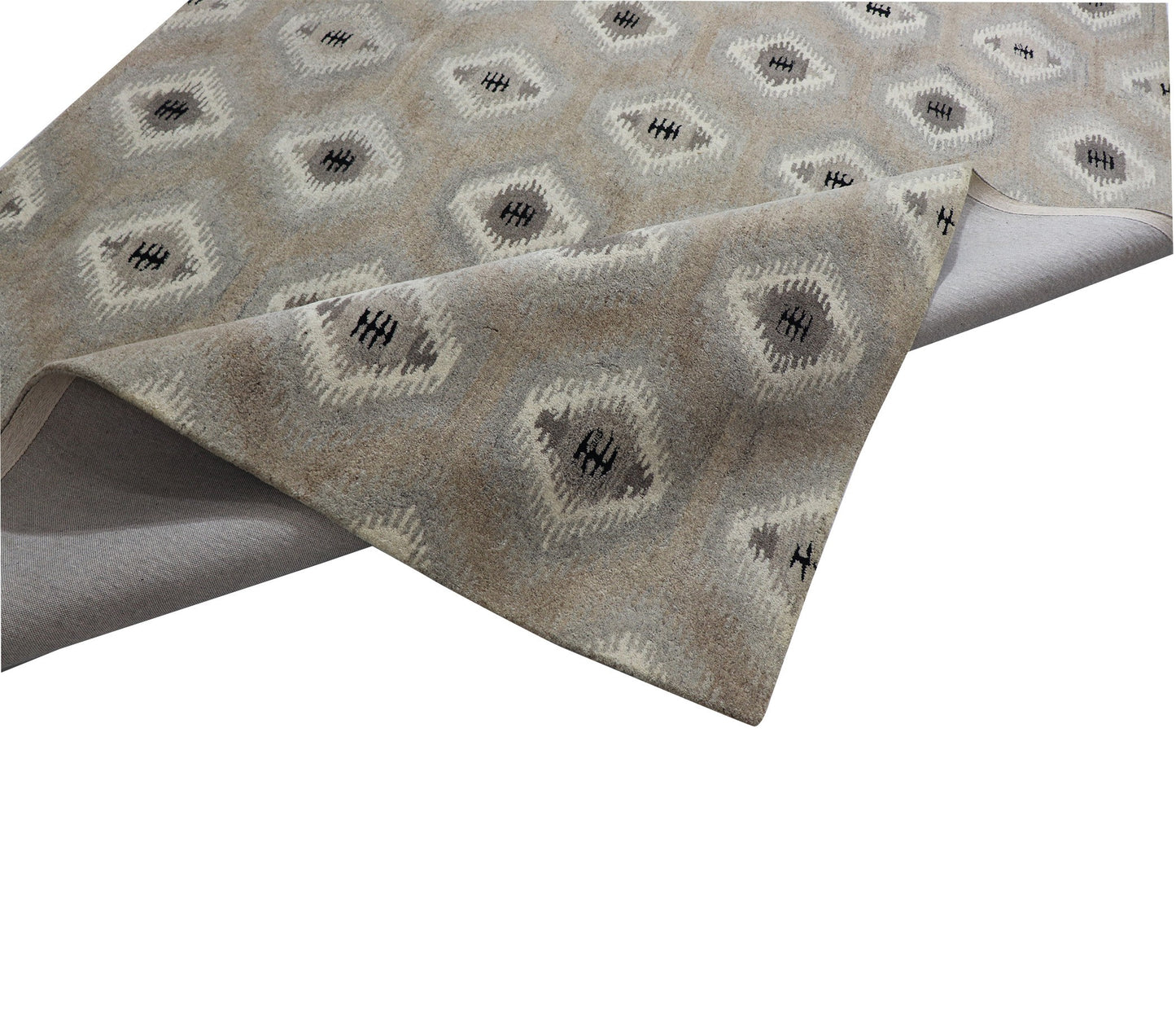 Harmonize - Handtufted Traditional Black & Grey Colour Wool Rug