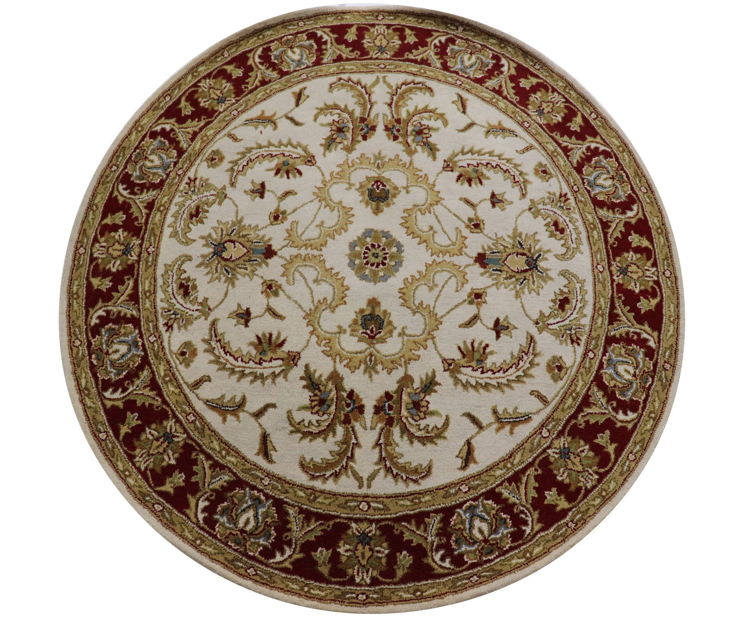 Harmonize - Handtufted Traditional Ivory & Rust Colour Wool Rug