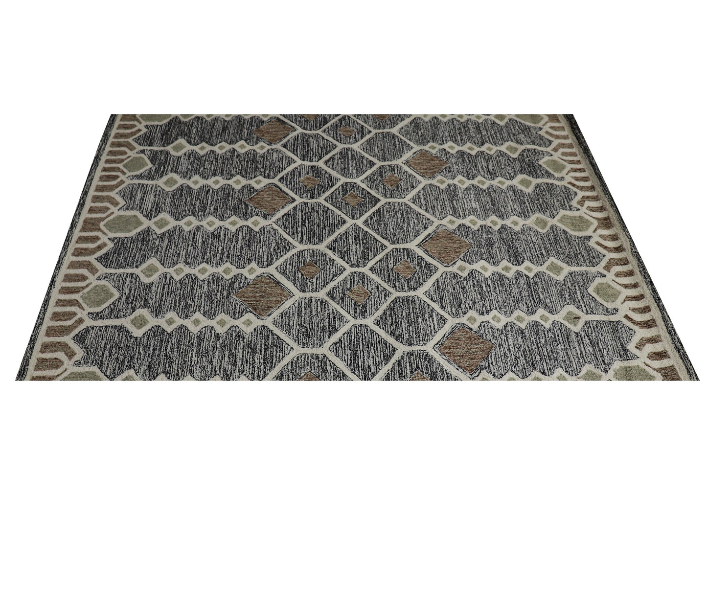 Cosmic Collection- Handtufted Modern Charcoal Colour Wool Rug