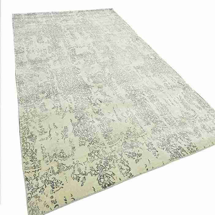 Cosmic Collection- Handloom Modern Black & Beige Colour Viscose Rug