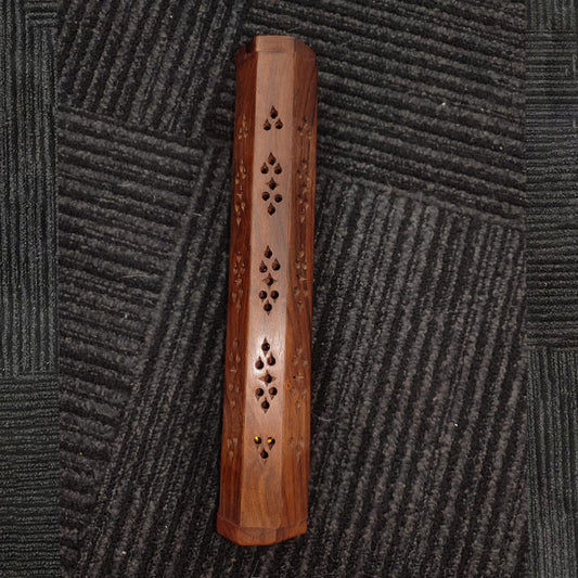 Handcrafted Wooden Incense Holder | Carved Aromatherapy Box
