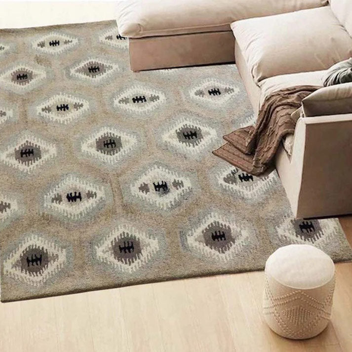 Cosmic Collection- Handtufted Modern Beige Colour Wool Rug