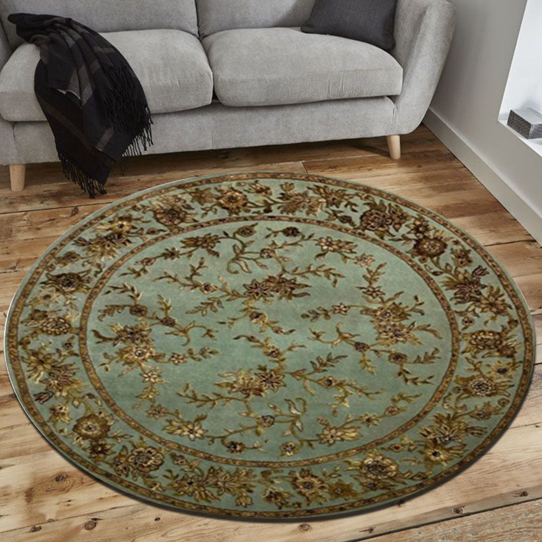 Heritage Hues Handknotted Wool/Silk Rug