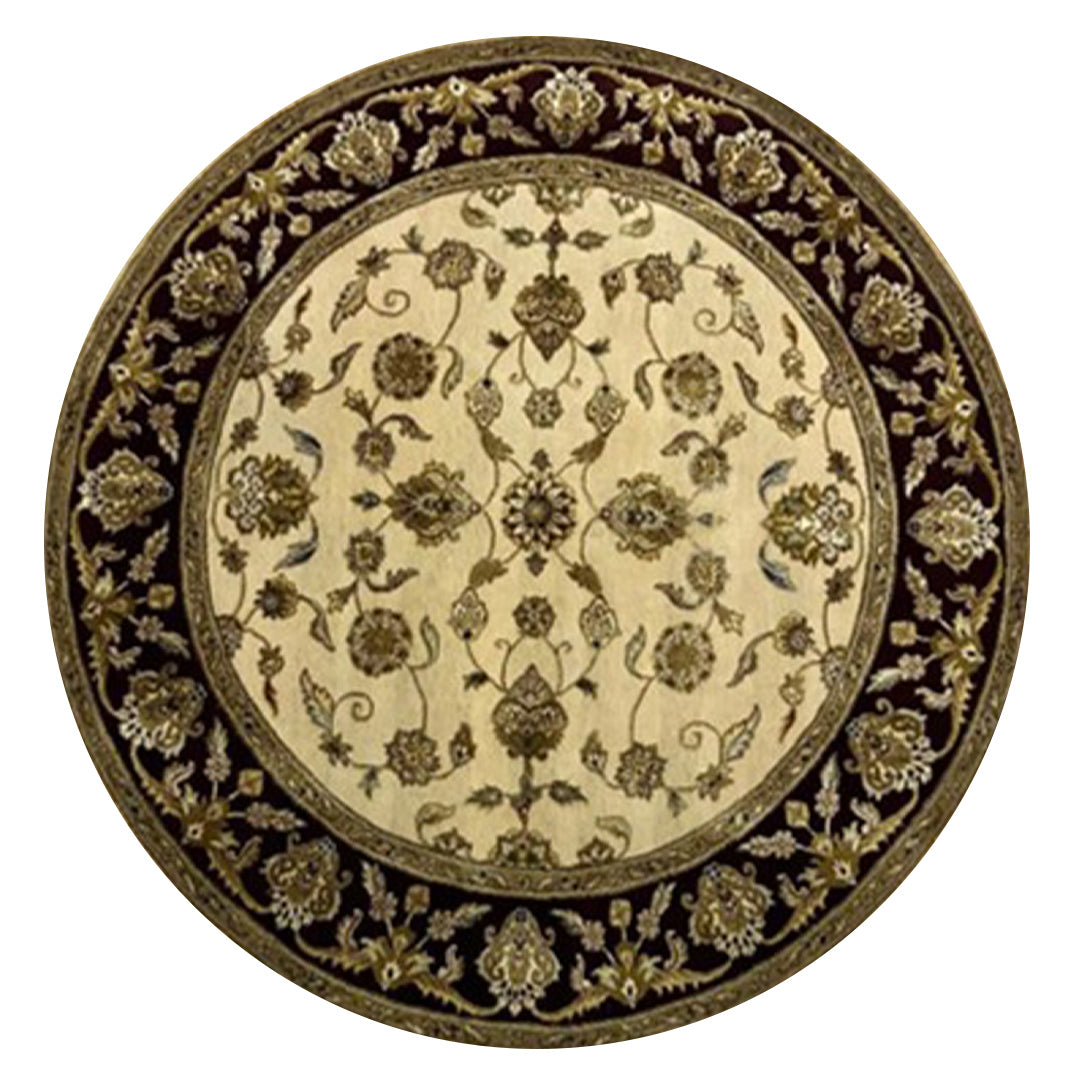 Heritage Hues Handknotted Wool/Natural Silk Rug