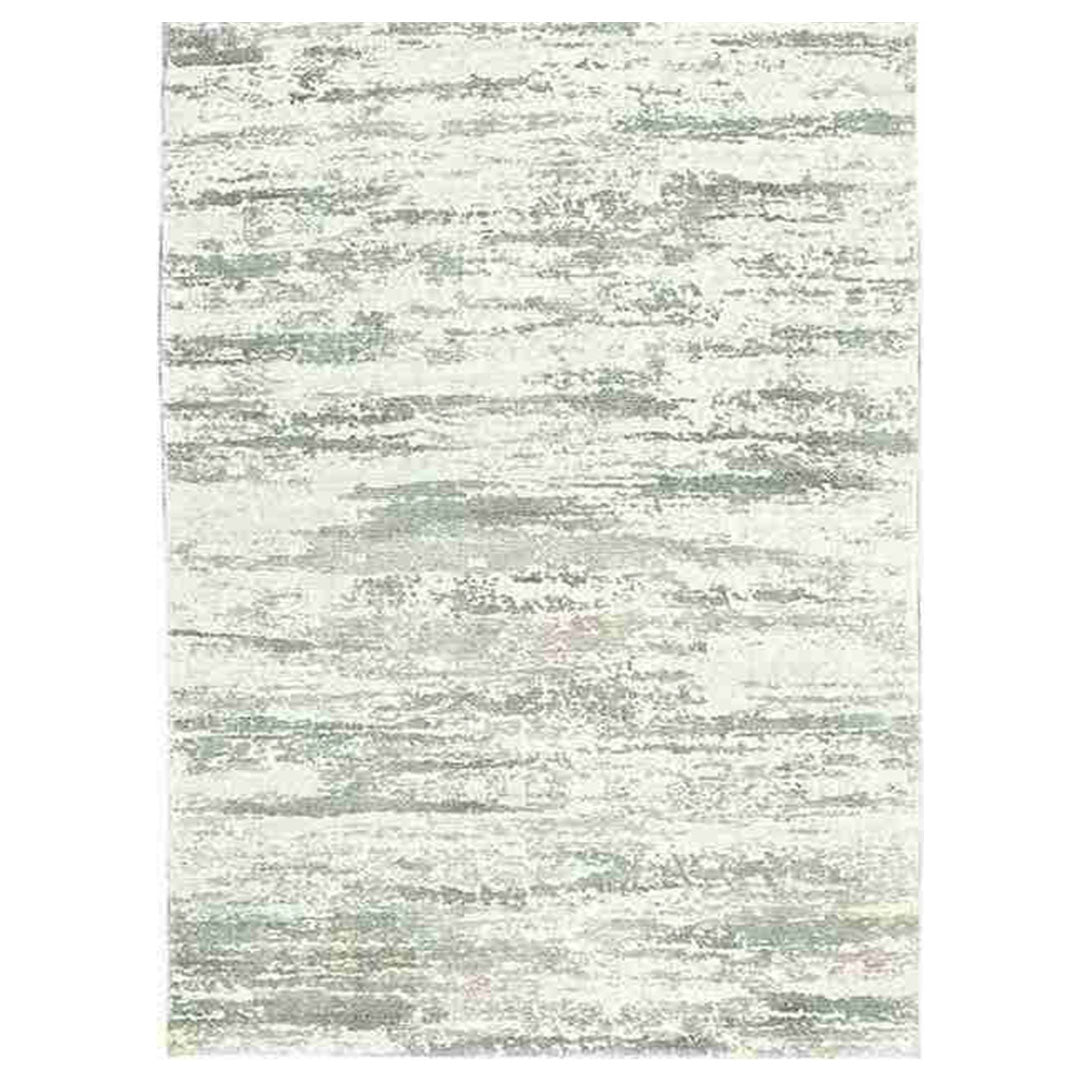 Cosmic Collection- Handloom Modern Light Green & Brown Colour Viscose Rug