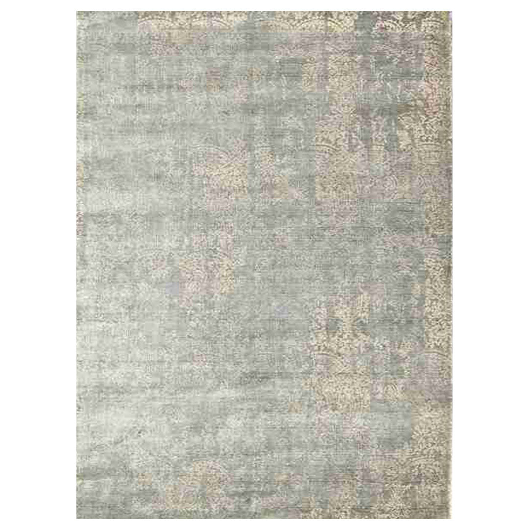 Cosmic Collection- Handloom Modern Grey & Ivory Colour Viscose Rug