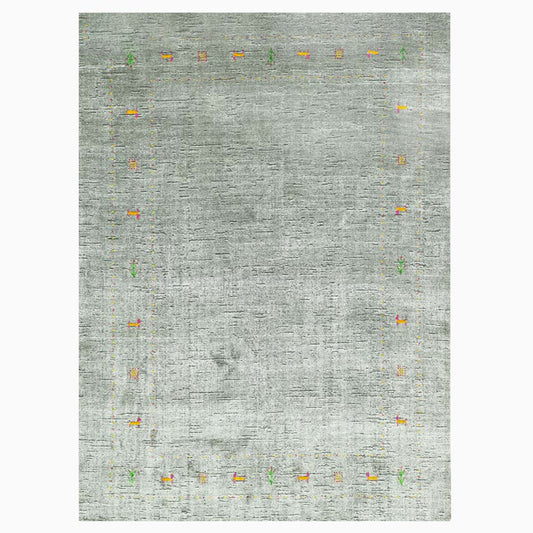 Harmony In Hues Handloom Wool/Viscose Rug.