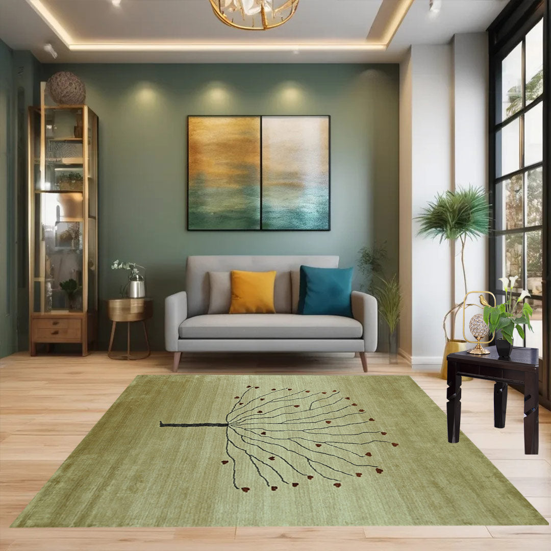 Harmony In Hues Handloom Wool/Viscose Rug.