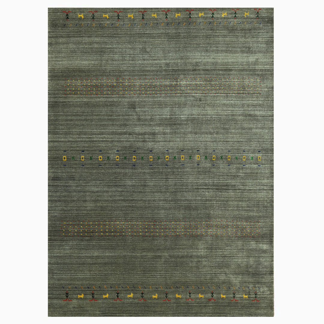 Harmony In Hues Handloom Wool/Viscose Rug.