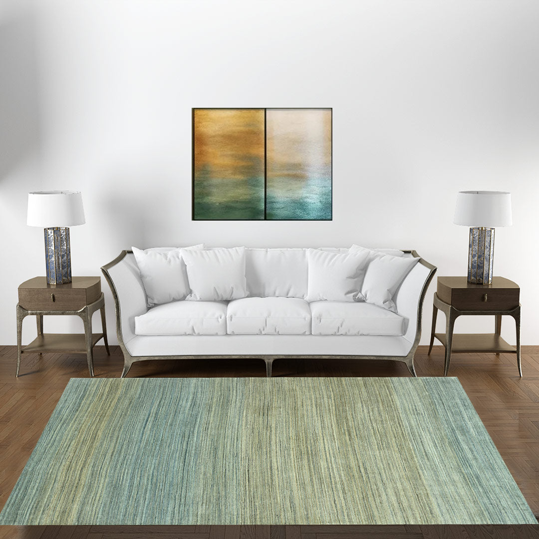 Cosmic Collection Handloom Wool/Viscose Rug.