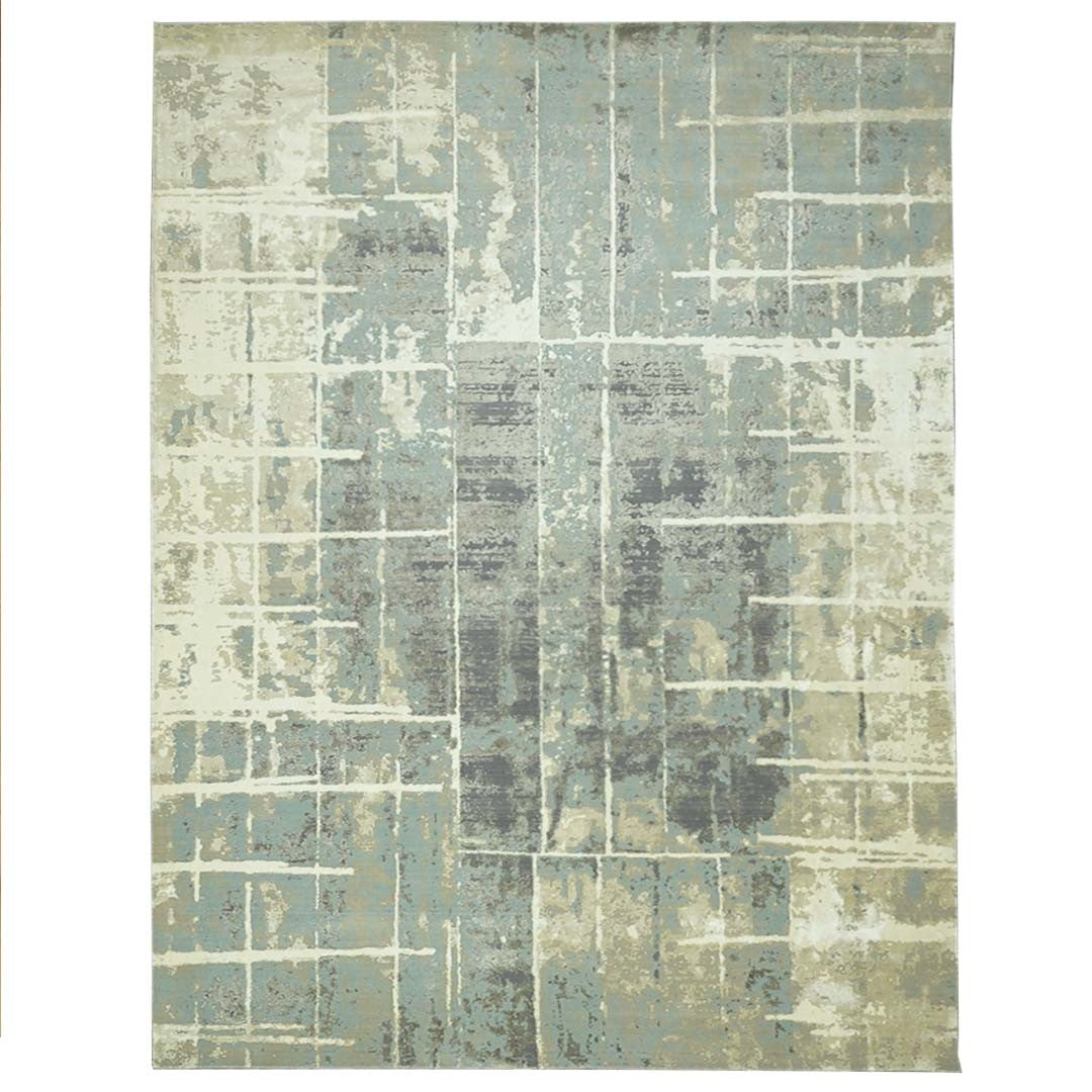 Handknotted Wool/Viscose Rug.