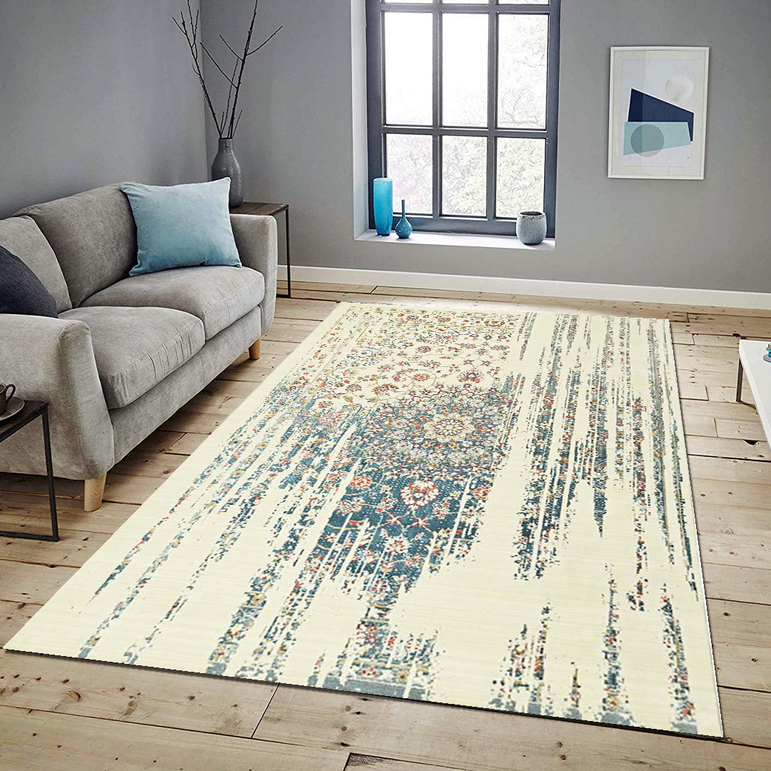 Handknotted Wool/Viscose Rug.