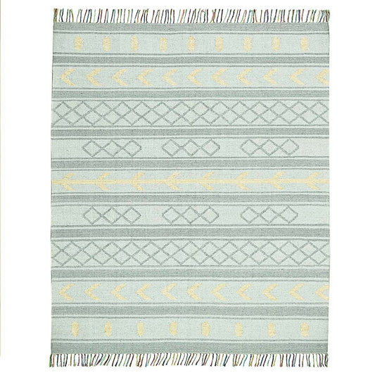 Harmony In Hues Handknotted  Cotton Flat Weave.