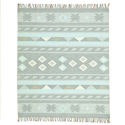 Harmony In Hues Handknotted  Cotton Flat Weave.