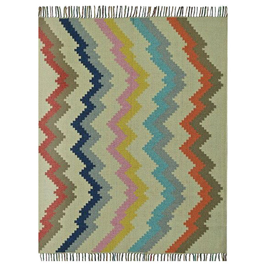 Harmony In Hues Handknotted Cotton Flat Weave.