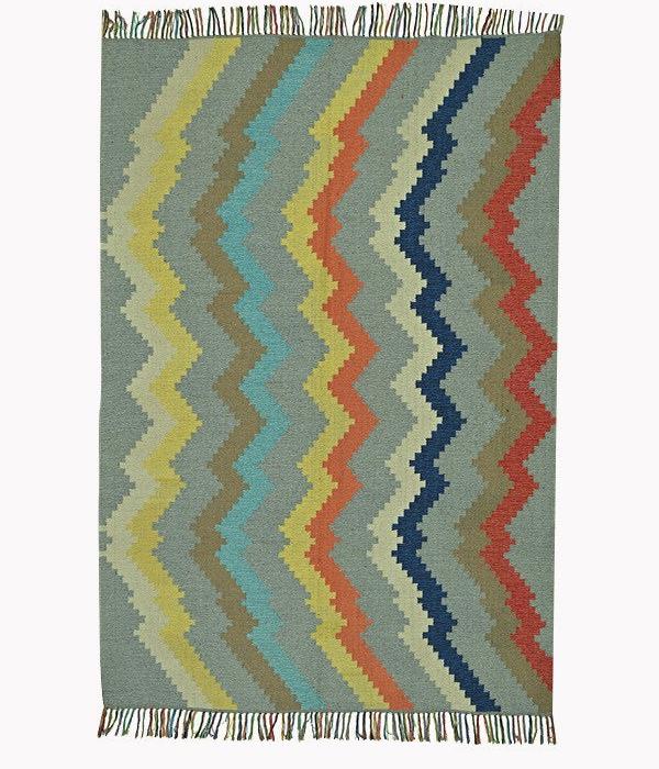 Harmony In Hues Handknotted  Cotton Flat Weave.