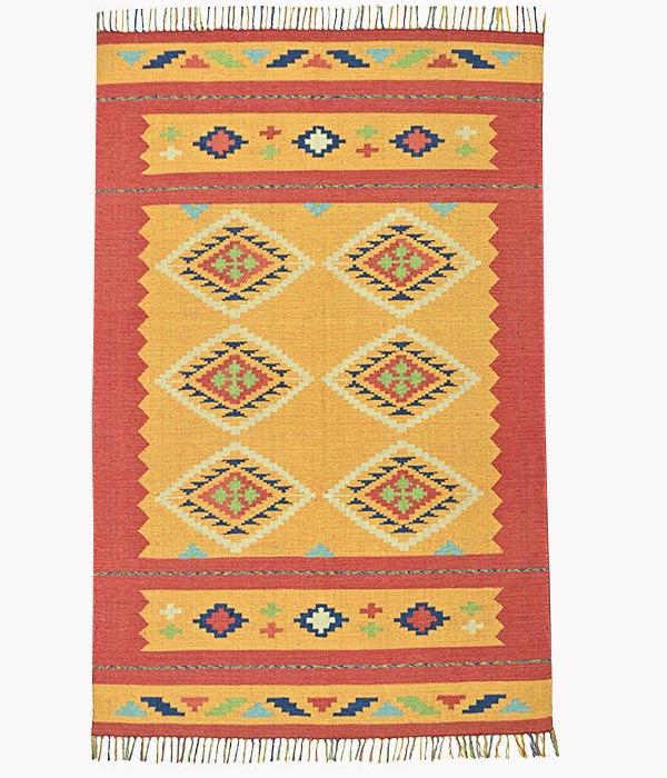 Harmony In Hues Handknotted Cotton Flat Weave.