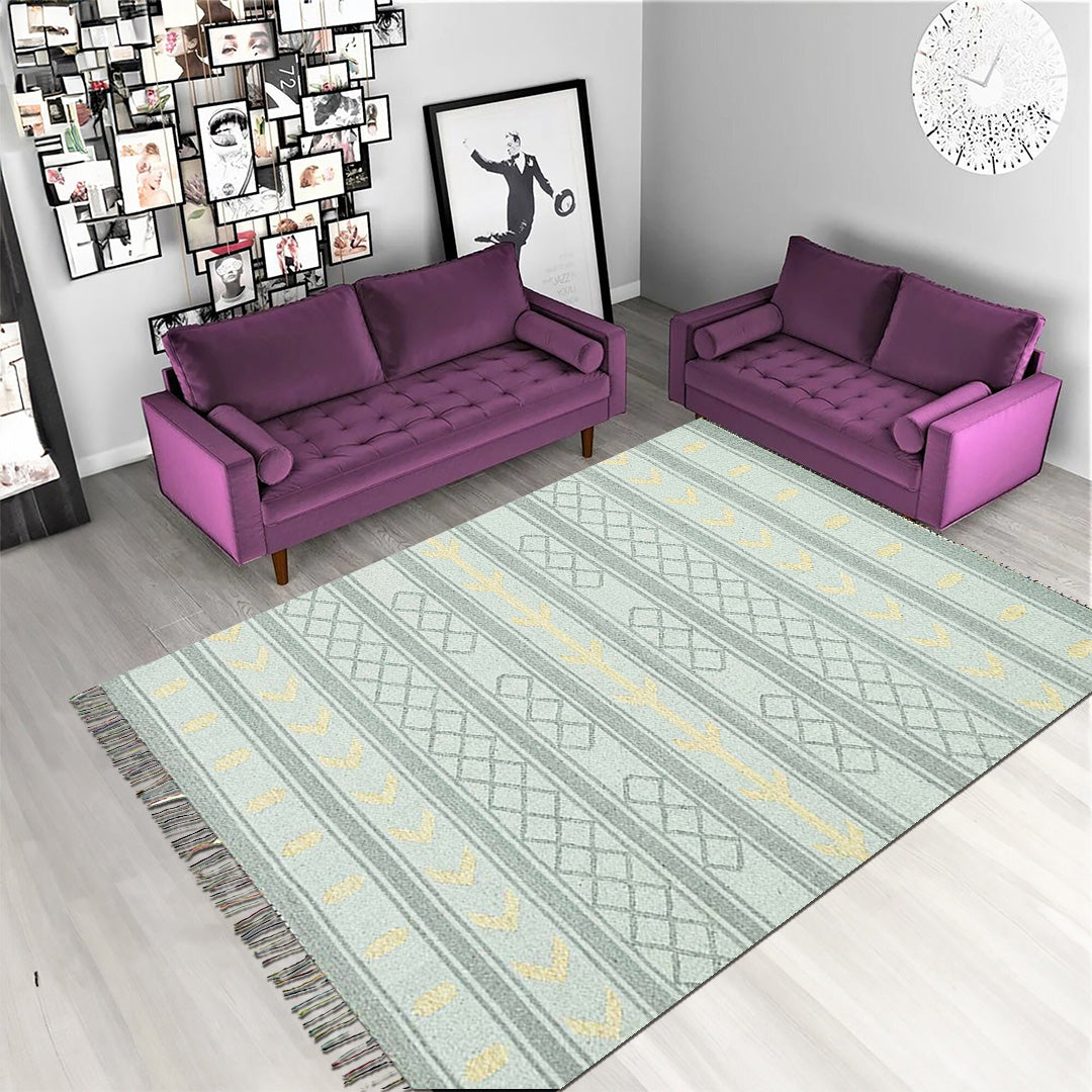 Harmony In Hues Handknotted  Cotton Flat Weave.