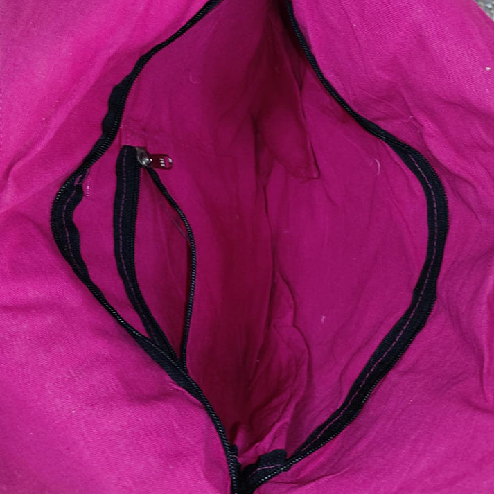 Ethnic Embroidered Shoulder Bag – Traditional Handmade Sling with Tassels