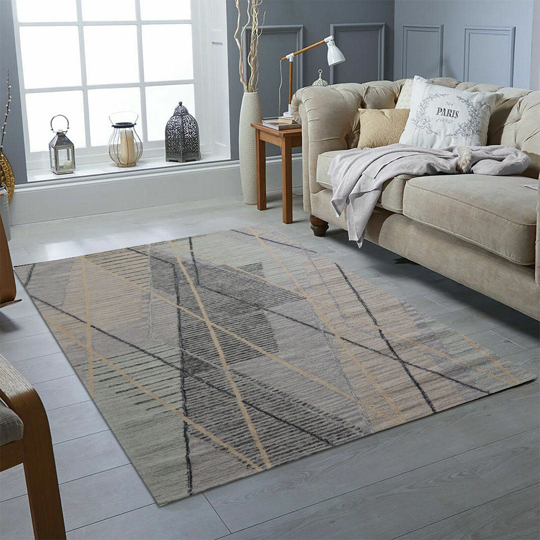 Cosmic Collection- Handtufted Modern Rust Colour Wool Rug