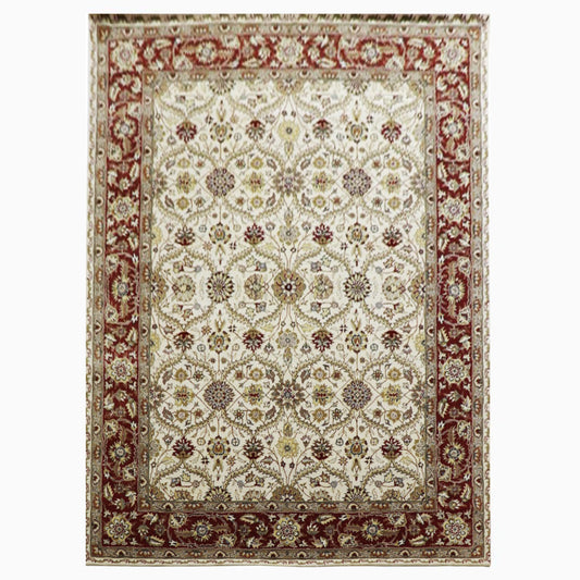 Harmonize - Handtufted Traditional Ivory & Red Colour Wool Rug