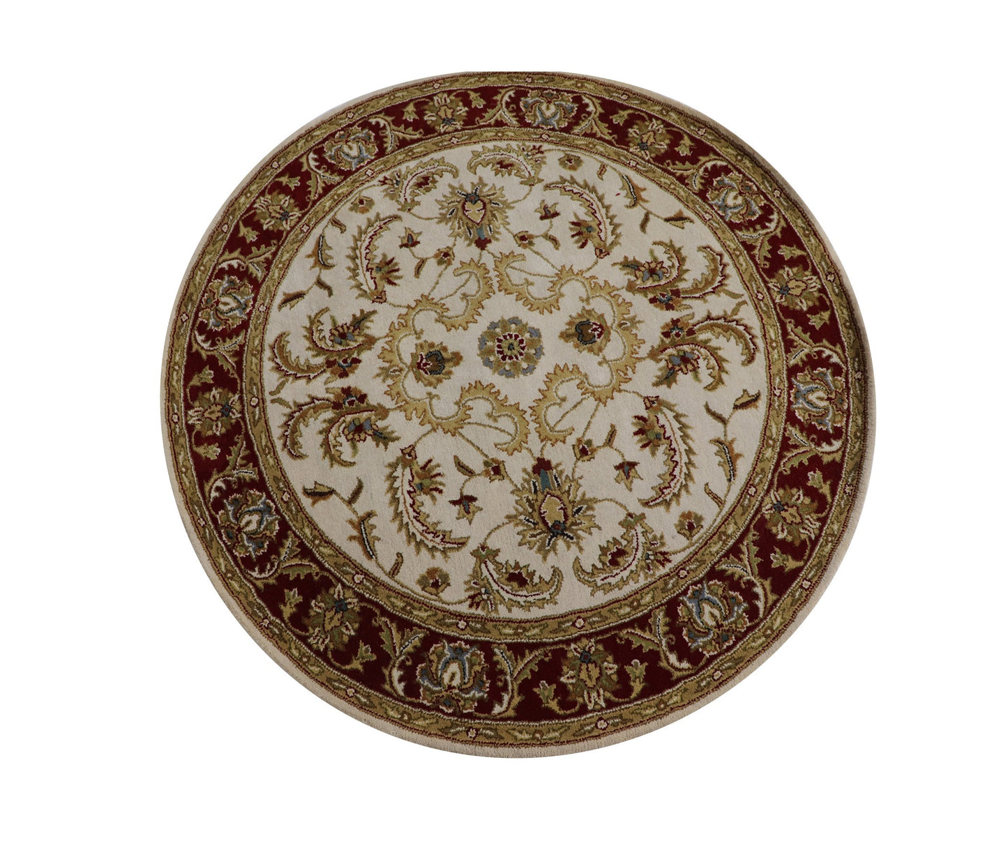 Harmonize - Handtufted Traditional Ivory & Rust Colour Wool Rug