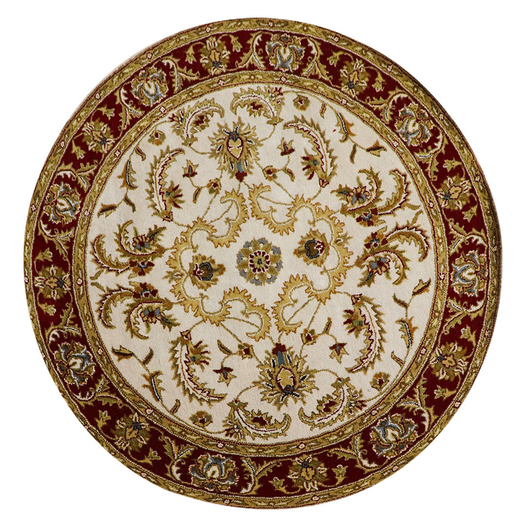 Harmonize - Handtufted Traditional Ivory & Rust Colour Wool Rug