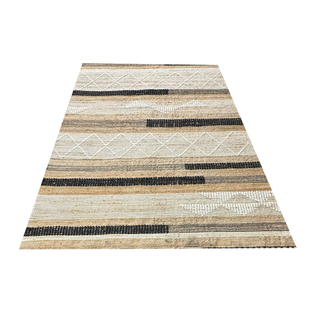 Earthy Elegance  Handknotted Jute & Wool Rug