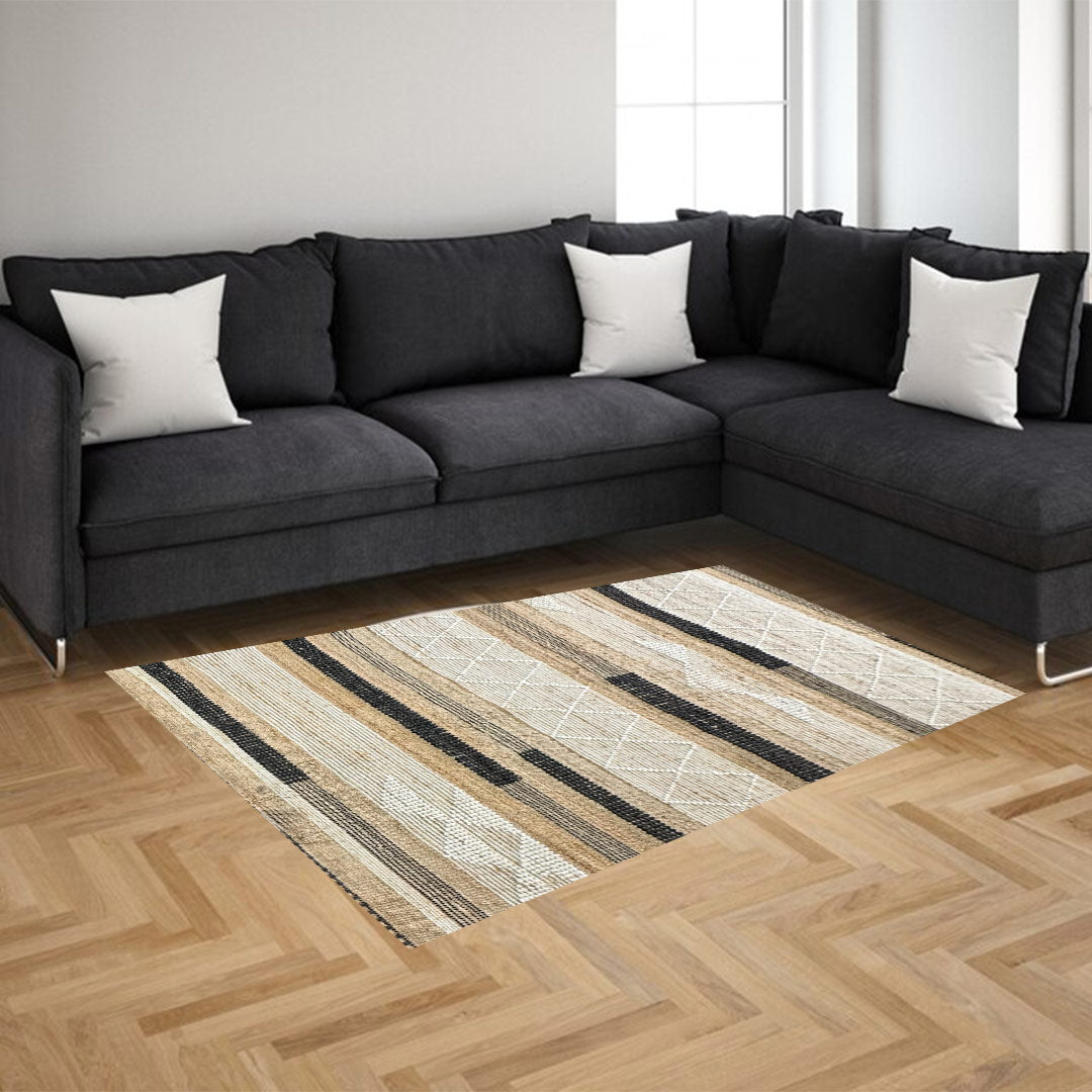 Earthy Elegance  Handknotted Jute & Wool Rug