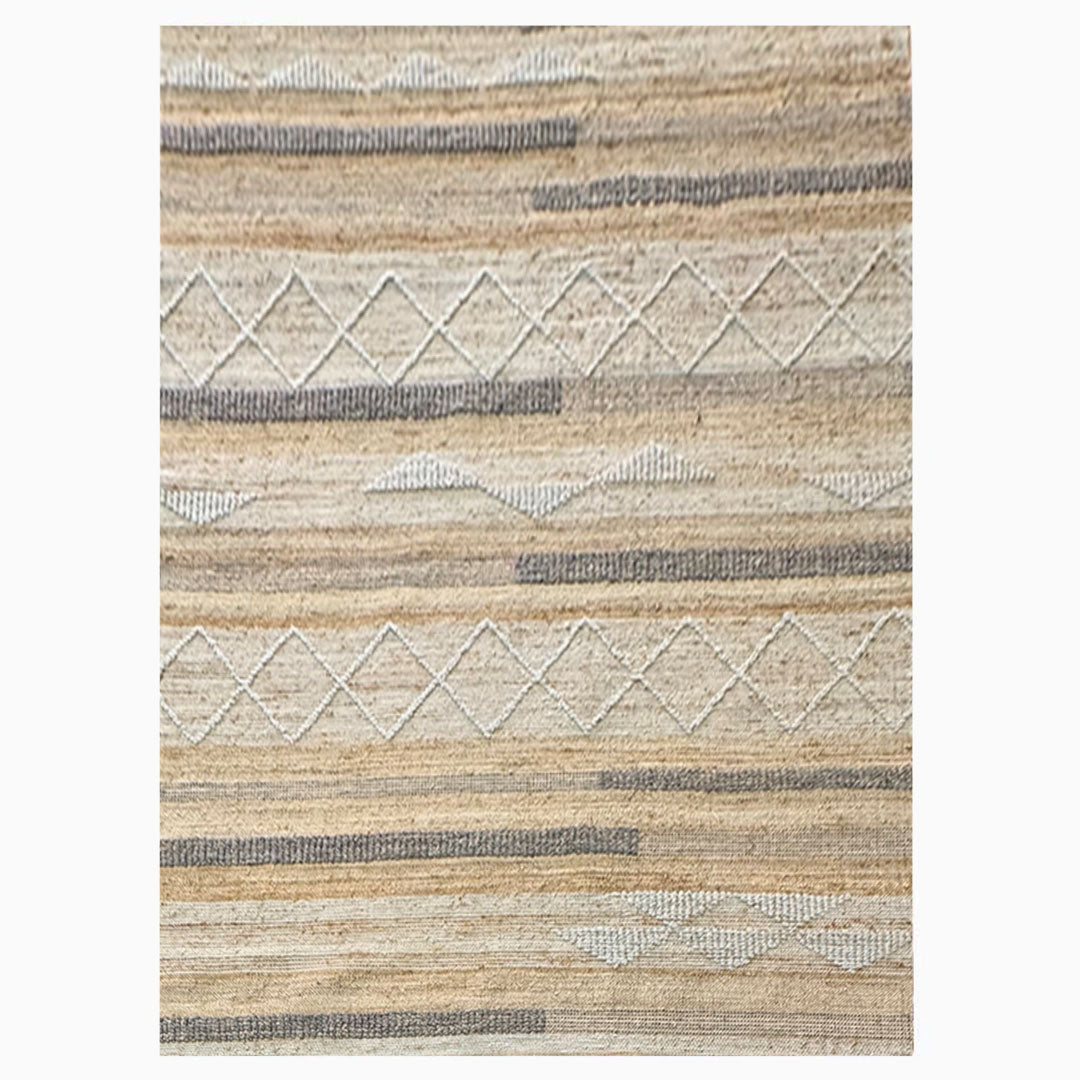 Earthy Elegance  Handknotted Jute & Wool Rug