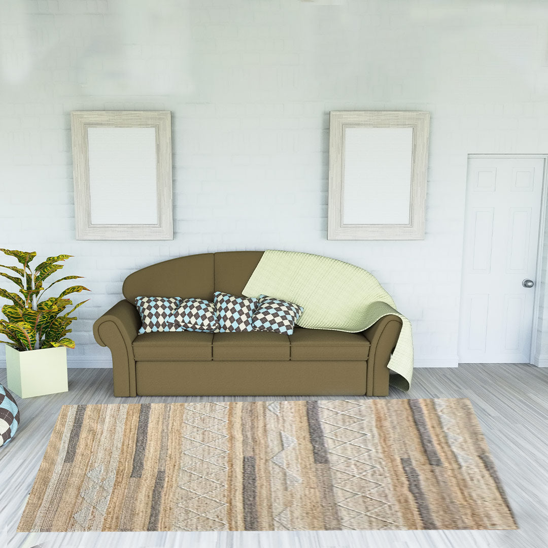 Earthy Elegance  Handknotted Jute & Wool Rug