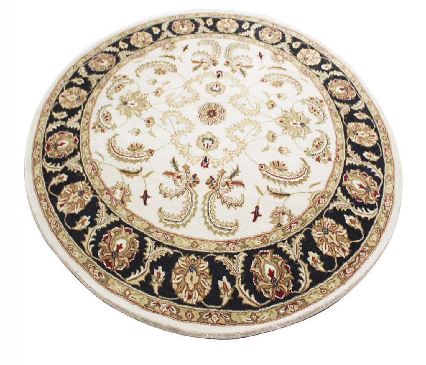 Cosmic Collection- Handloom Modern Ivory & Black Colour Wool/Viscose Rug