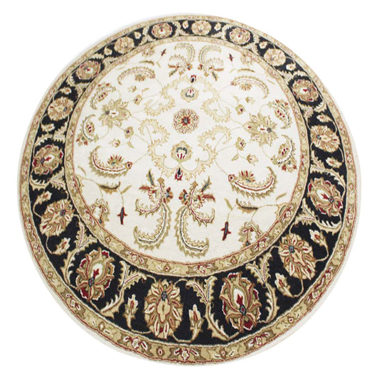 Cosmic Collection- Handloom Modern Ivory & Black Colour Wool/Viscose Rug