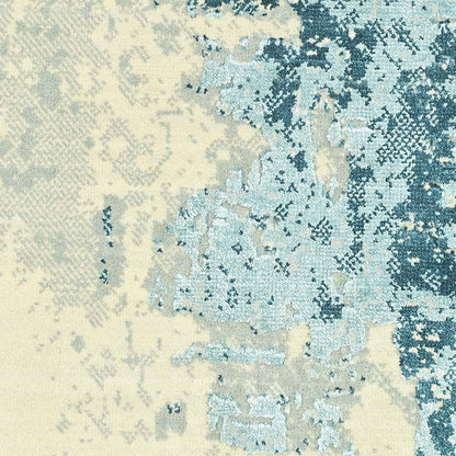 Handknotted Wool/Viscose Rug.