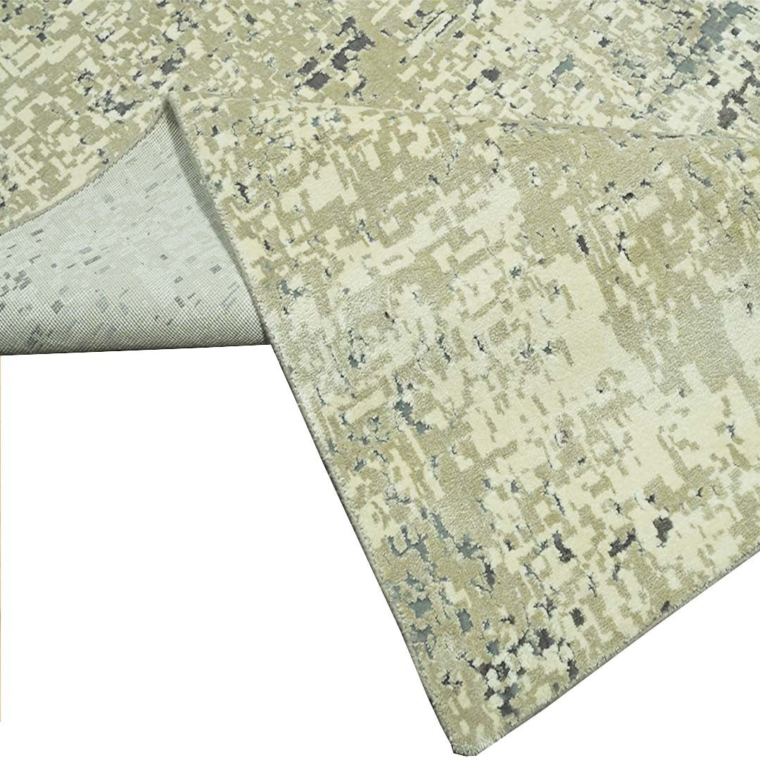 Handknotted Wool/Viscose Rug.