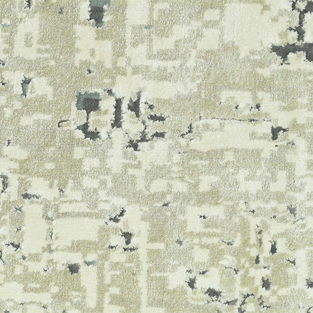 Handknotted Wool/Viscose Rug.