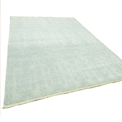 Handknotted Wool/Viscose Rug.