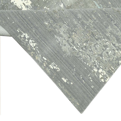 Handknotted Wool/Viscose Rug.