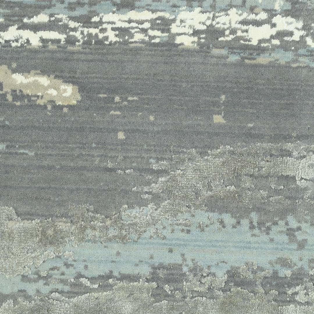 Handknotted Wool/Viscose Rug.