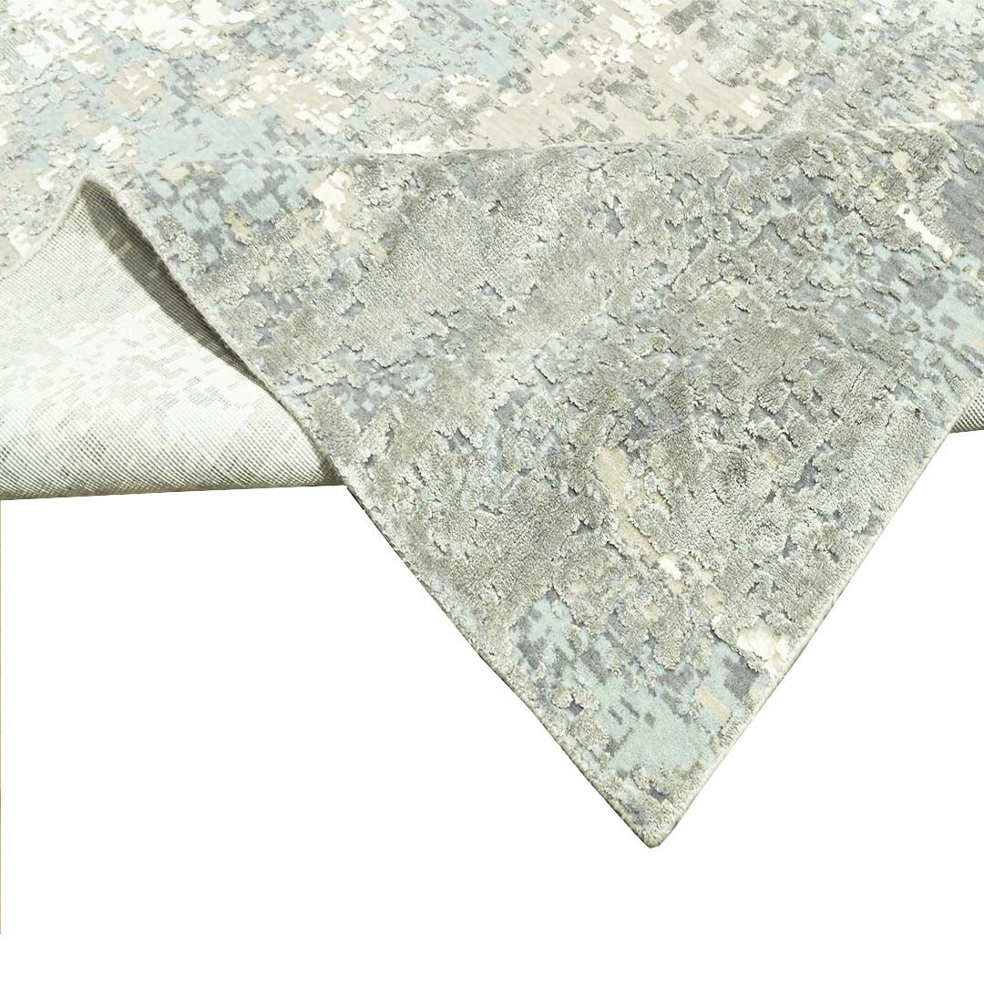 Handknotted Wool/Viscose Rug.