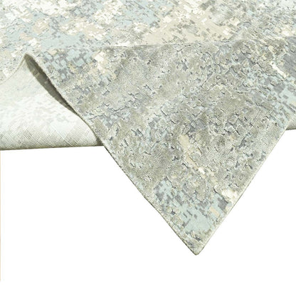 Handknotted Wool/Viscose Rug.