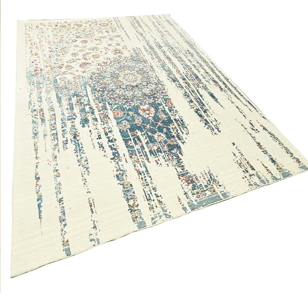 Handknotted Wool/Viscose Rug.