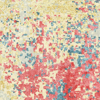 Handknotted Wool/Viscose Rug.